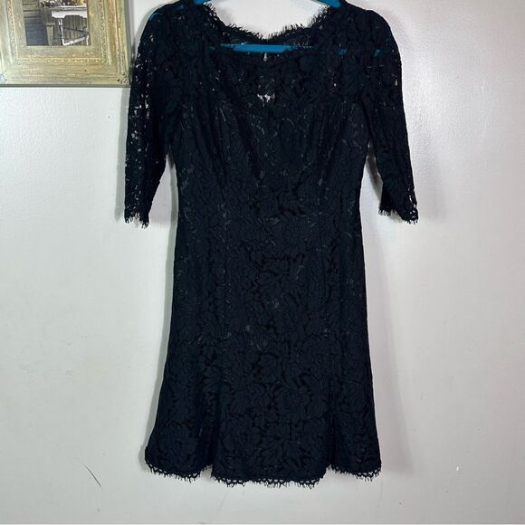 Eliza J Black Sheath Dress with 3/4 Sleeves and Scoop Neck - Picture 2 of 10